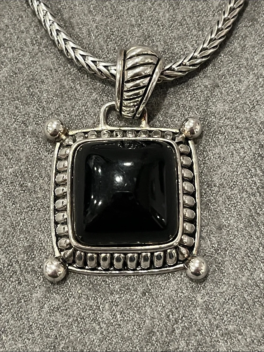 Premier Designs Faux Black Onyx Necklace